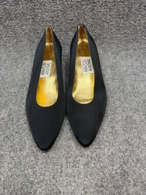 Timothy Hitsman Black Pointed Toe Flats Size 8.5 M Pre-Owned